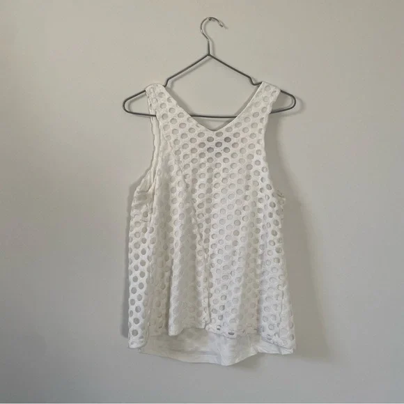 Anthropologie | Sunday in Brooklyn White Polka Dot V-Neck Tank Top Size XS - Picture 6 of 6